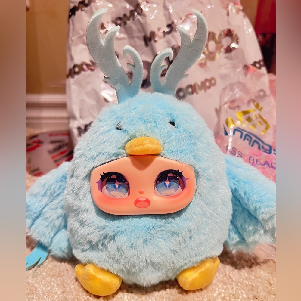 MenJiu Plush keychain- blue bird